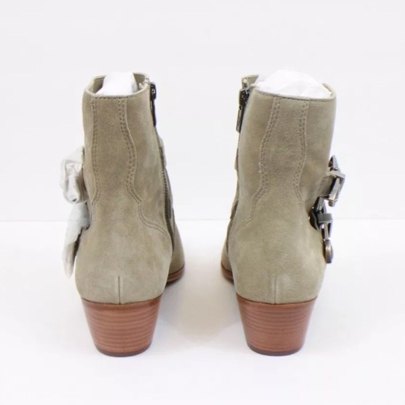 Frye Ellen Suede Buckle Short Boots - Picture 5 of 8